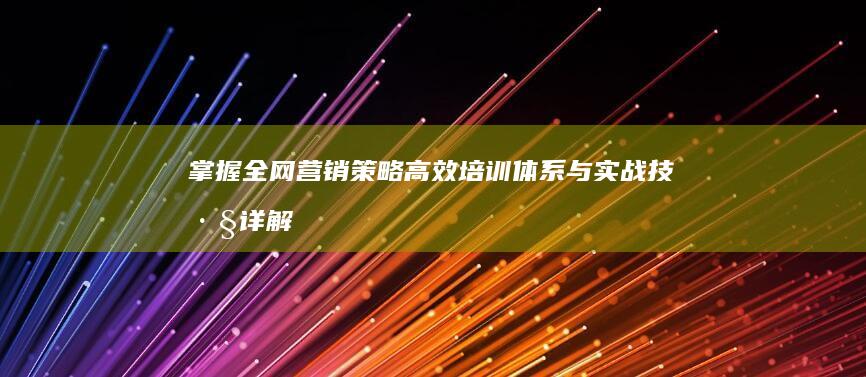 掌握全网营销策略：高效培训体系与实战技巧详解